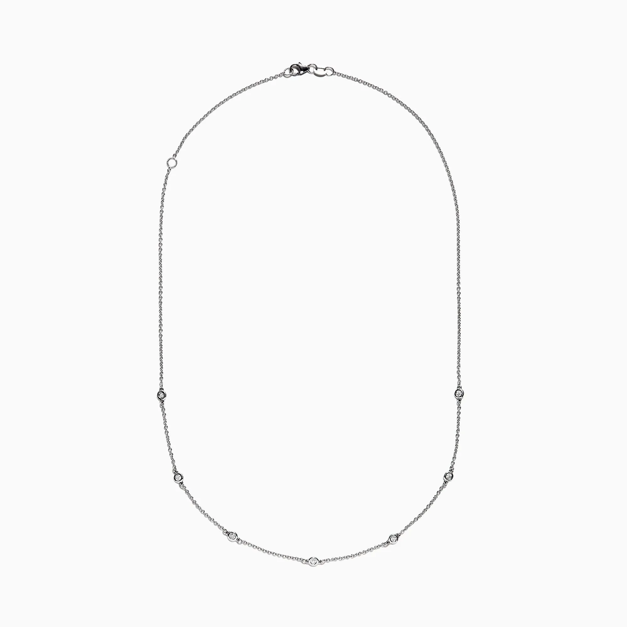 14K White Gold 18" Diamond Necklace, .69 TCW sold by Effy product image thumbnail 3