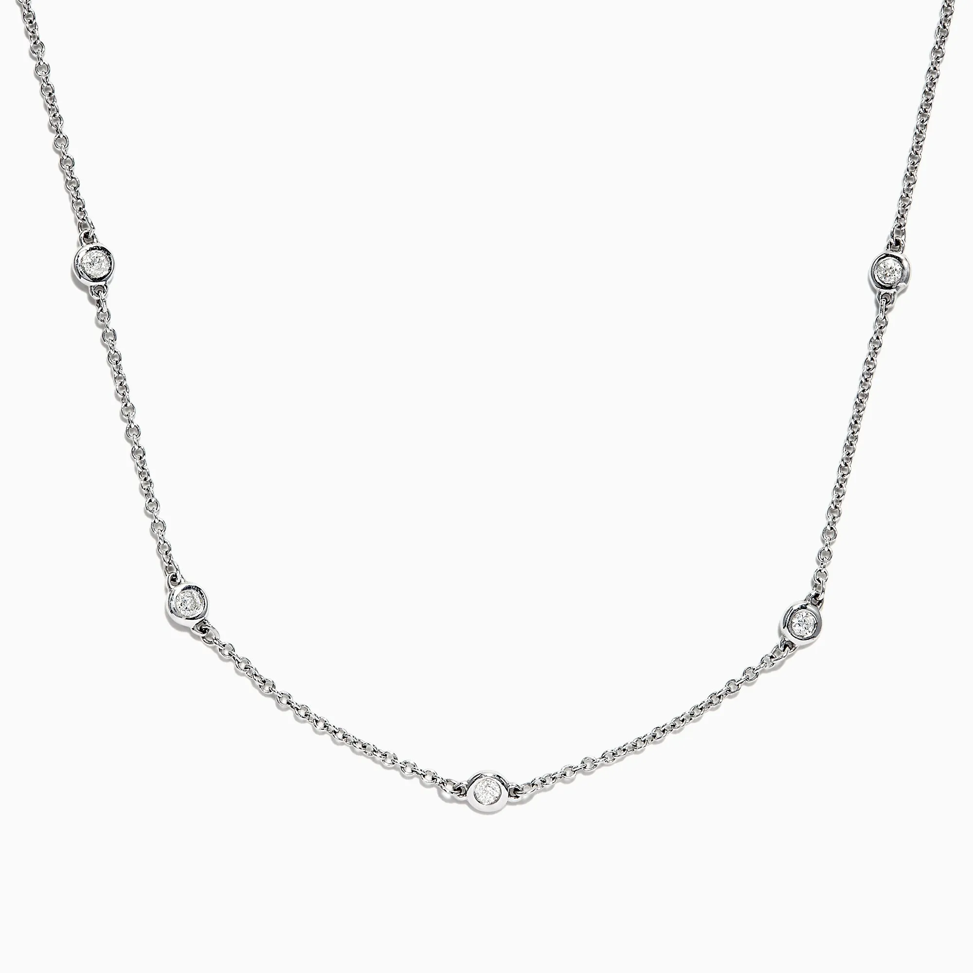 14K White Gold 18" Diamond Necklace, .69 TCW sold by Effy