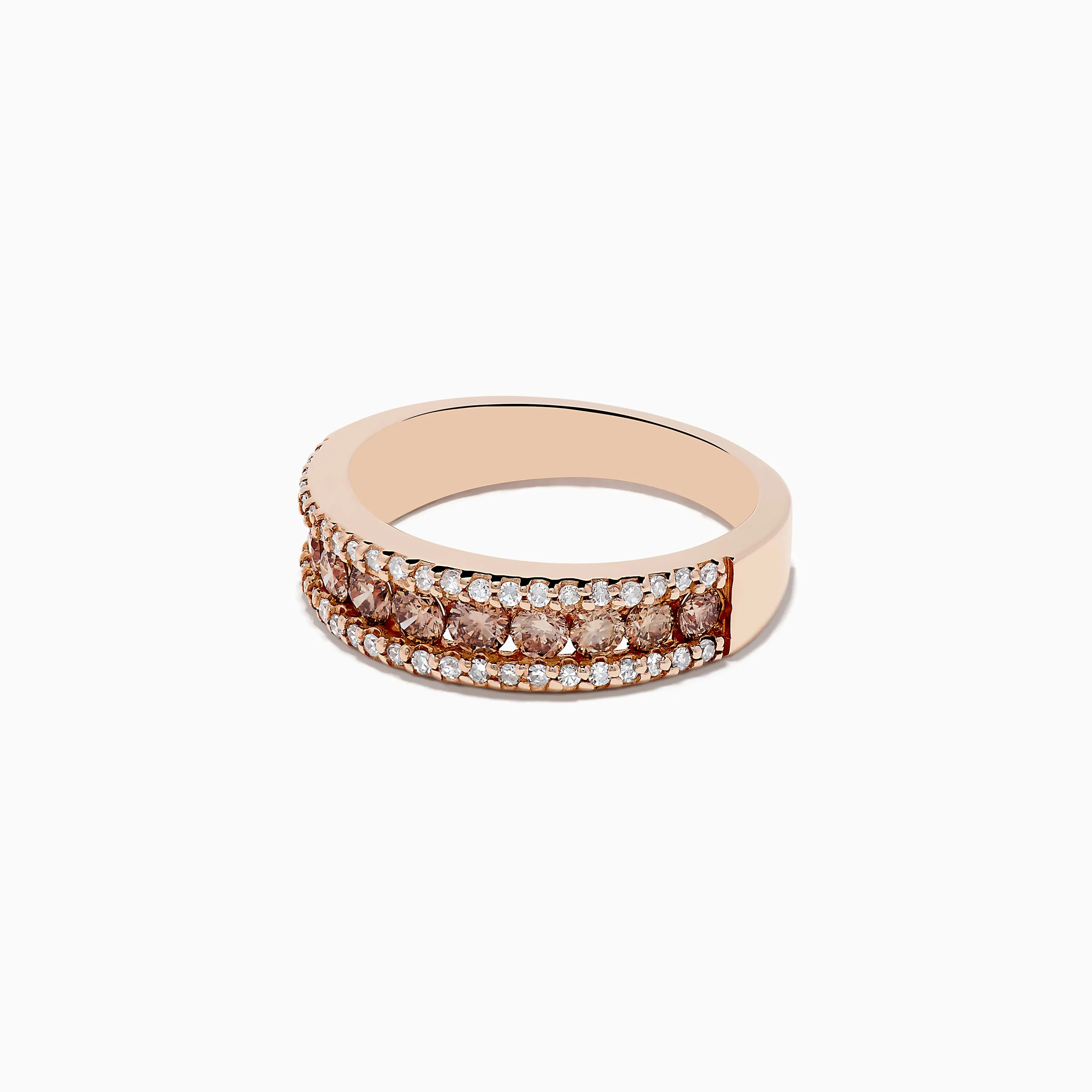 14K Rose Gold Espresso and White Diamond Ring, .89 TCW sold by Effy product image thumbnail 2