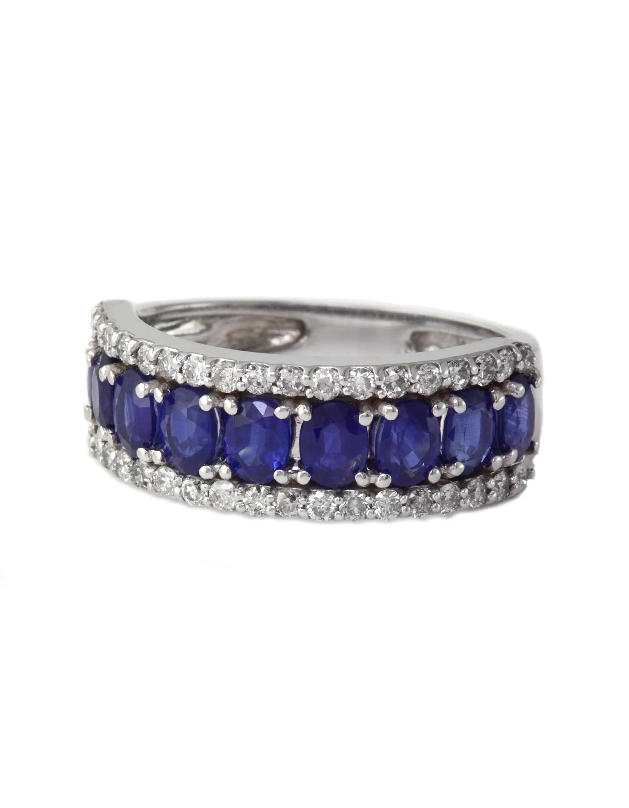 Gemma White Gold Blue Sapphire & Diamond Ring, 2.61 TCW sold by Effy