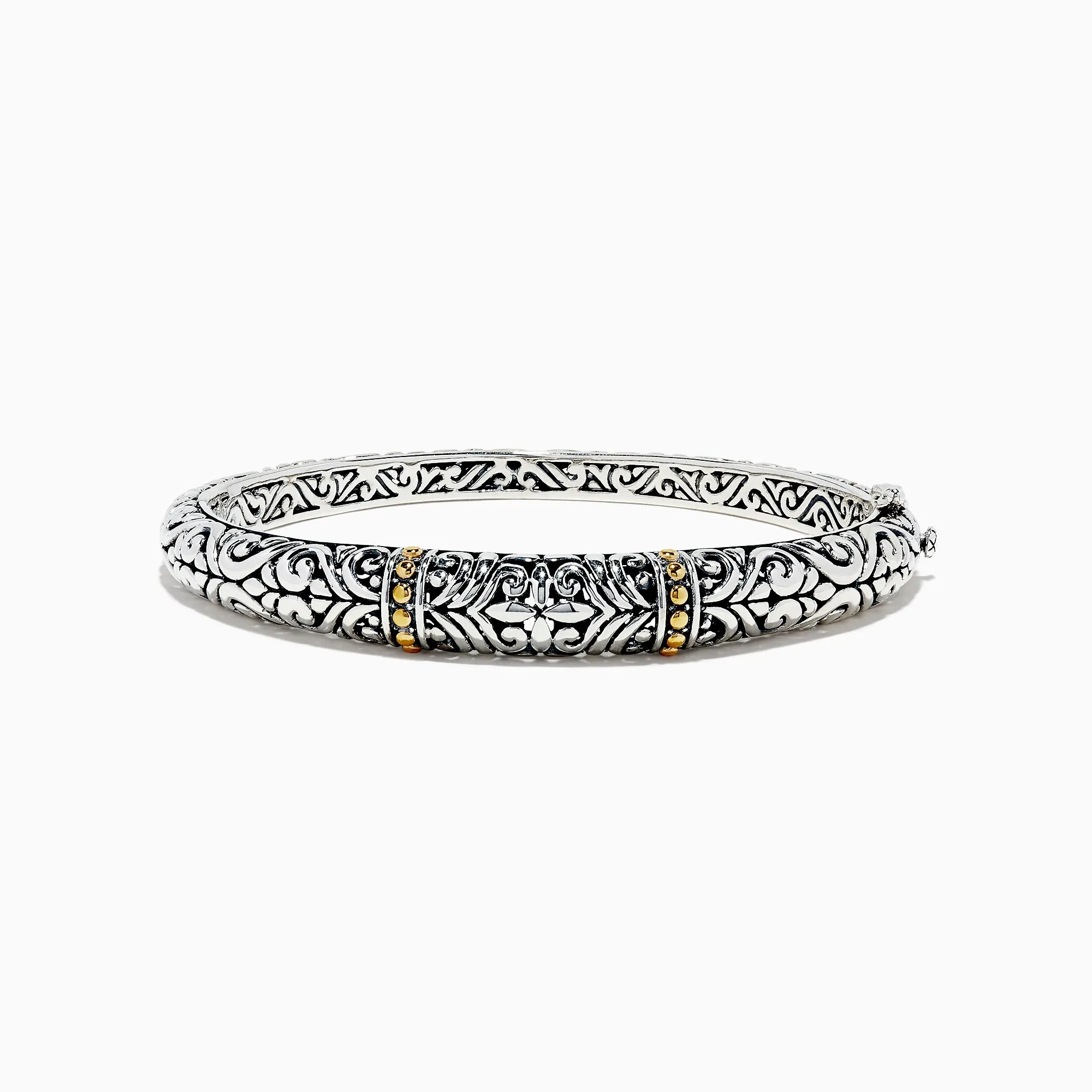 925 Sterling Silver and 18K Gold Bangle sold by Effy