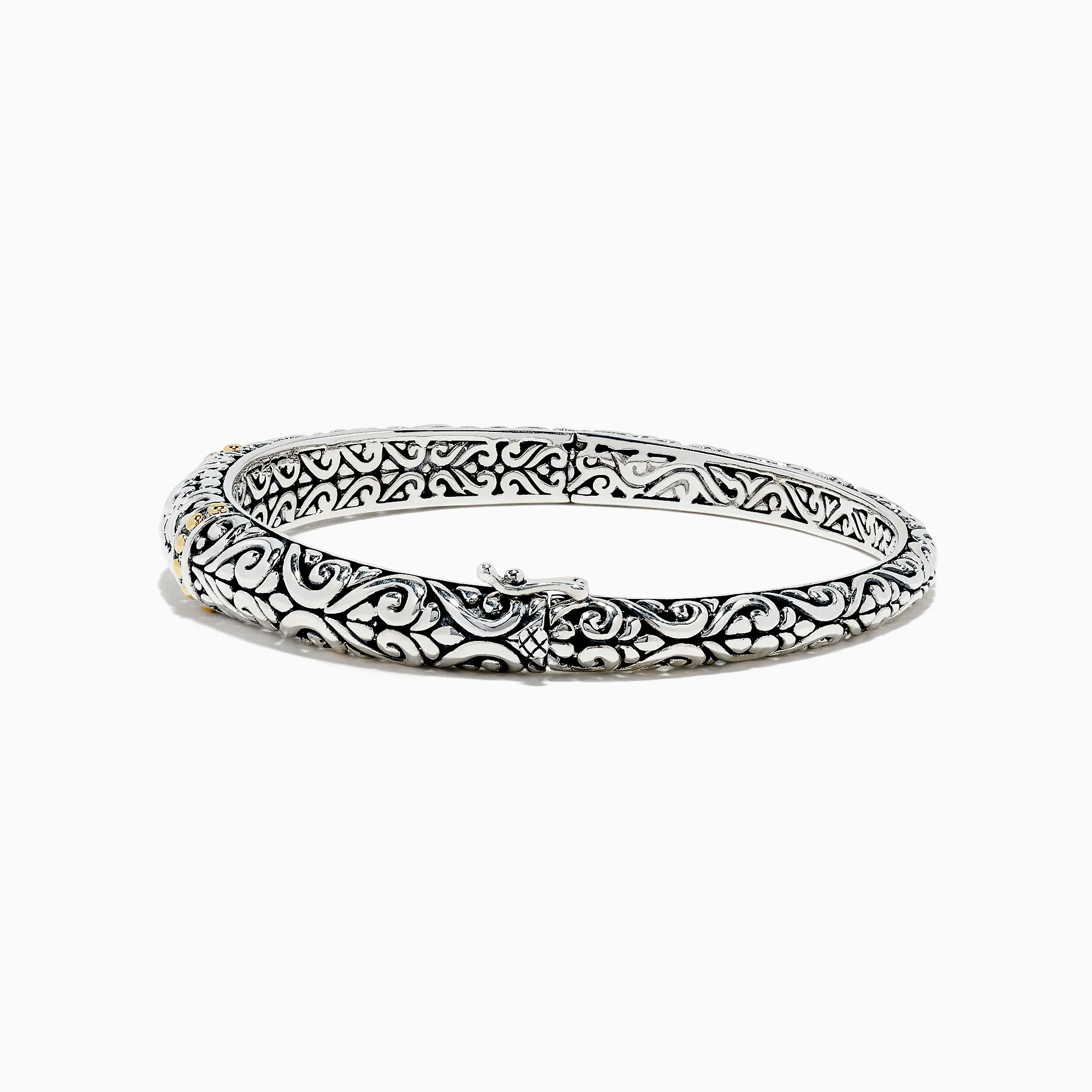 925 Sterling Silver and 18K Gold Bangle sold by Effy product image thumbnail 2