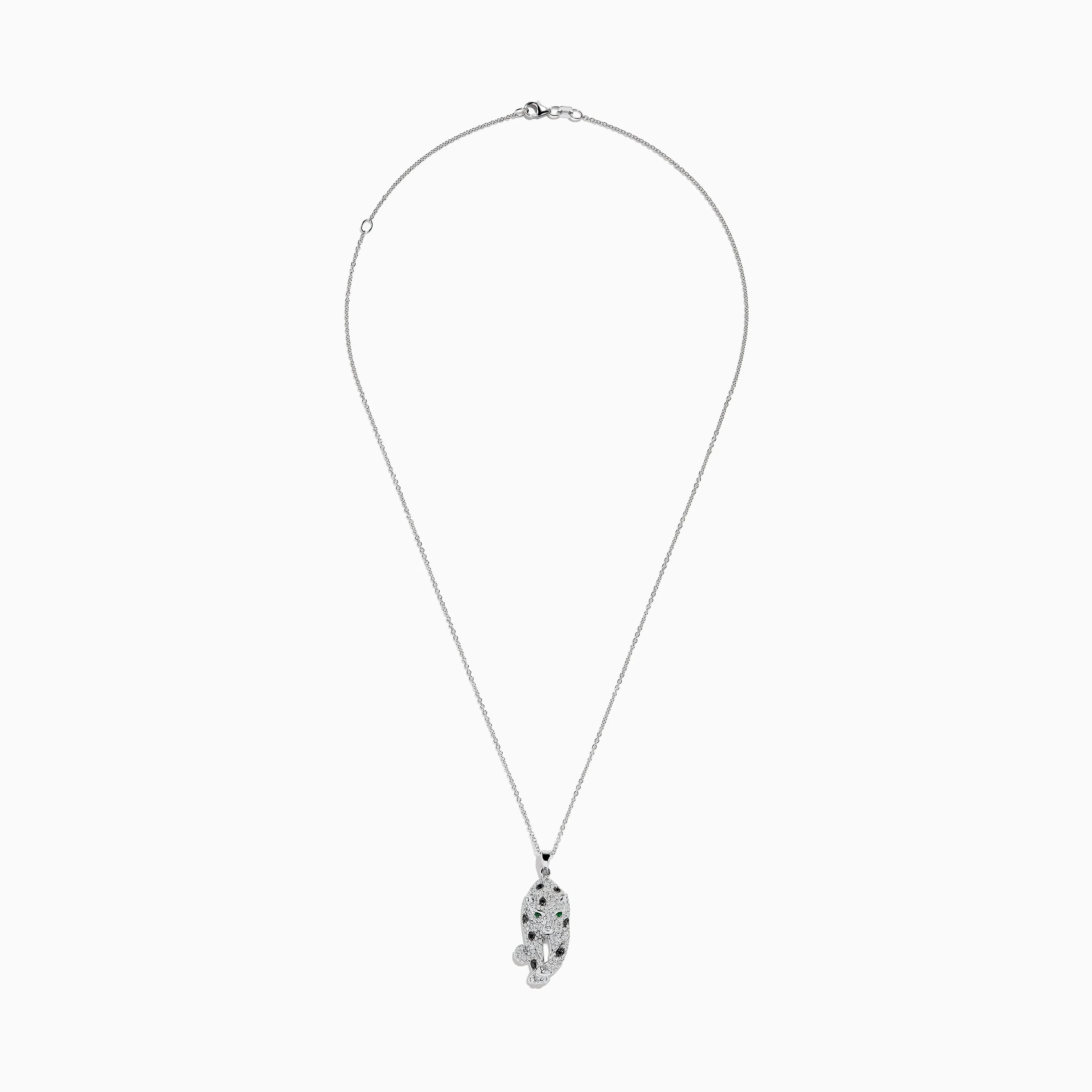 Signature 14K White Gold Diamond & Emerald Pendant, 0.79 TCW sold by Effy product image thumbnail 2
