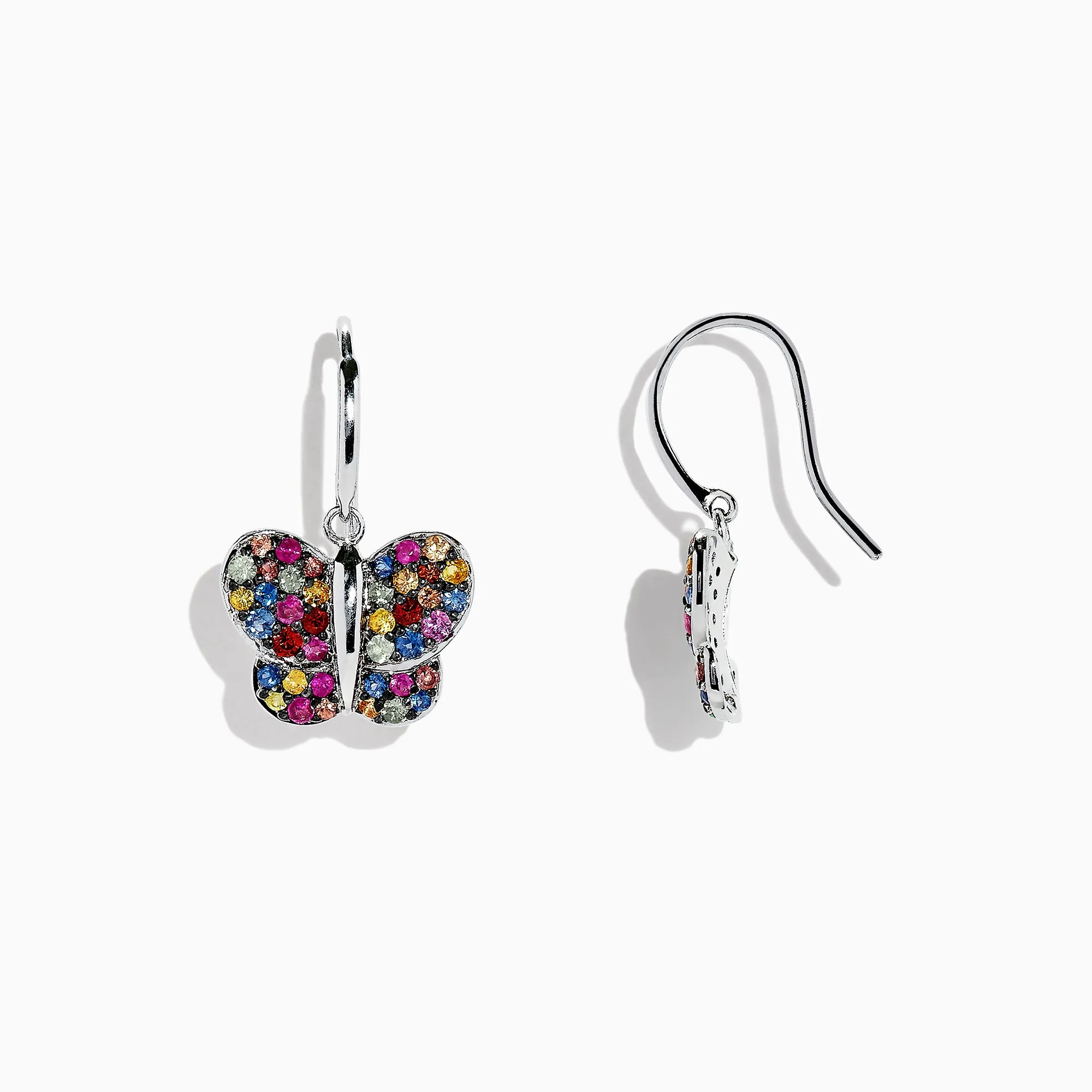 925 Sterling Silver Multi Sapphire Butterfly Earrings, 1.62 TCW sold by Effy product image thumbnail 2