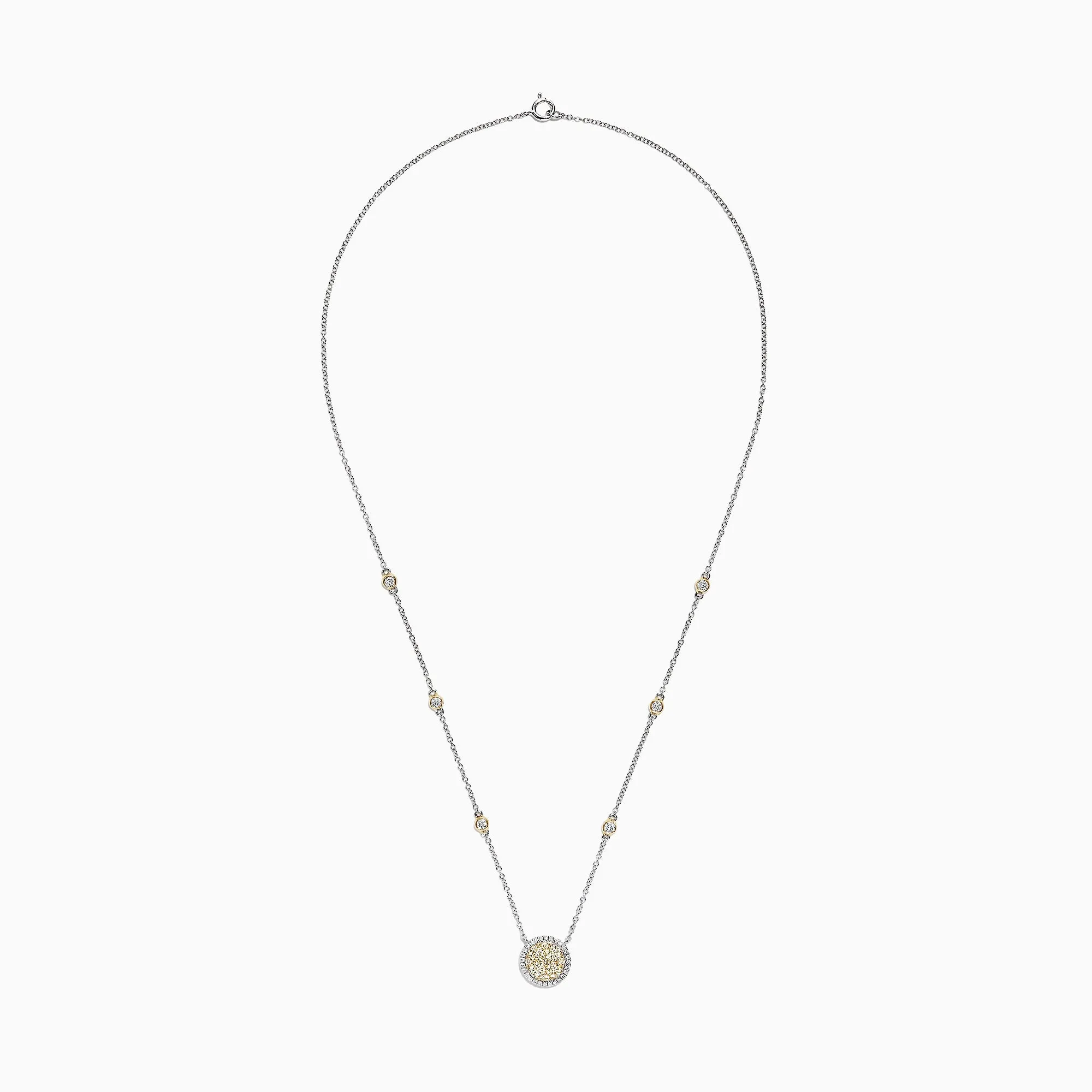 Canare 14K Two-Tone Gold Yellow and White Diamond Station Necklace sold by Effy product image thumbnail 2