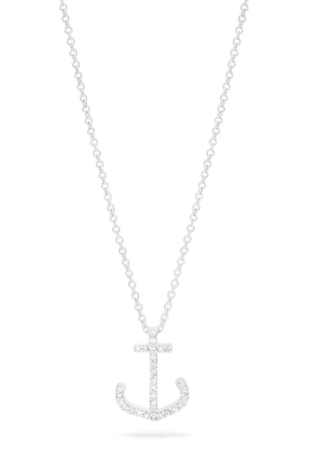 Seaside 14K White Gold Diamond Anchor Pendant, 0.09 TCW sold by Effy