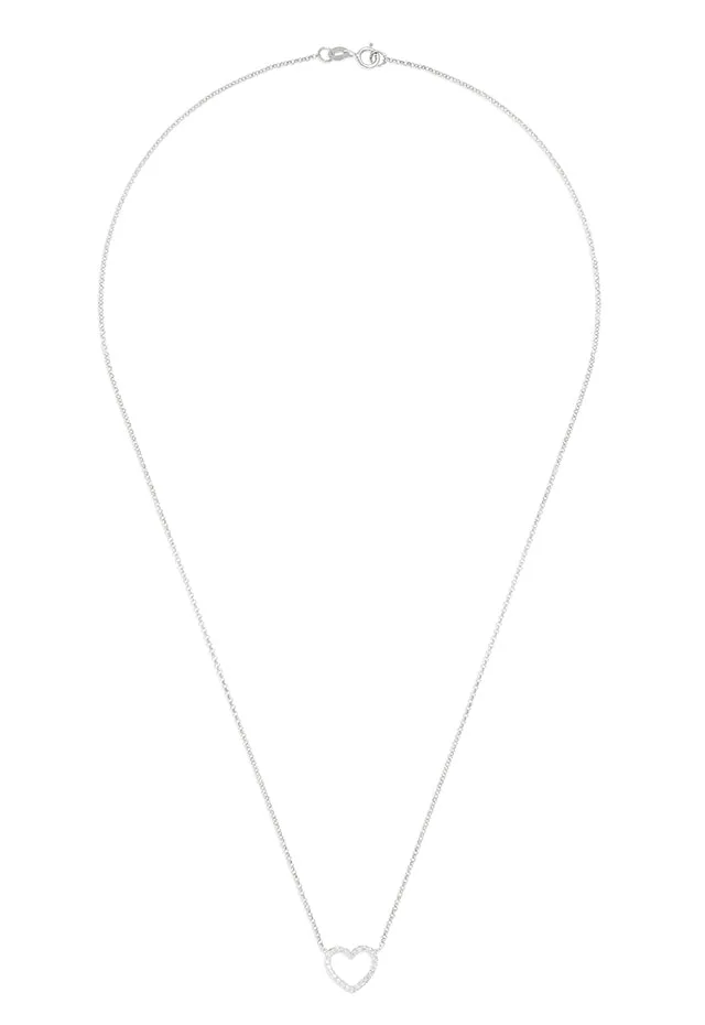 Novelty 14K White Gold Diamond Heart Pendant, 0.10 TCW sold by Effy product image thumbnail 2