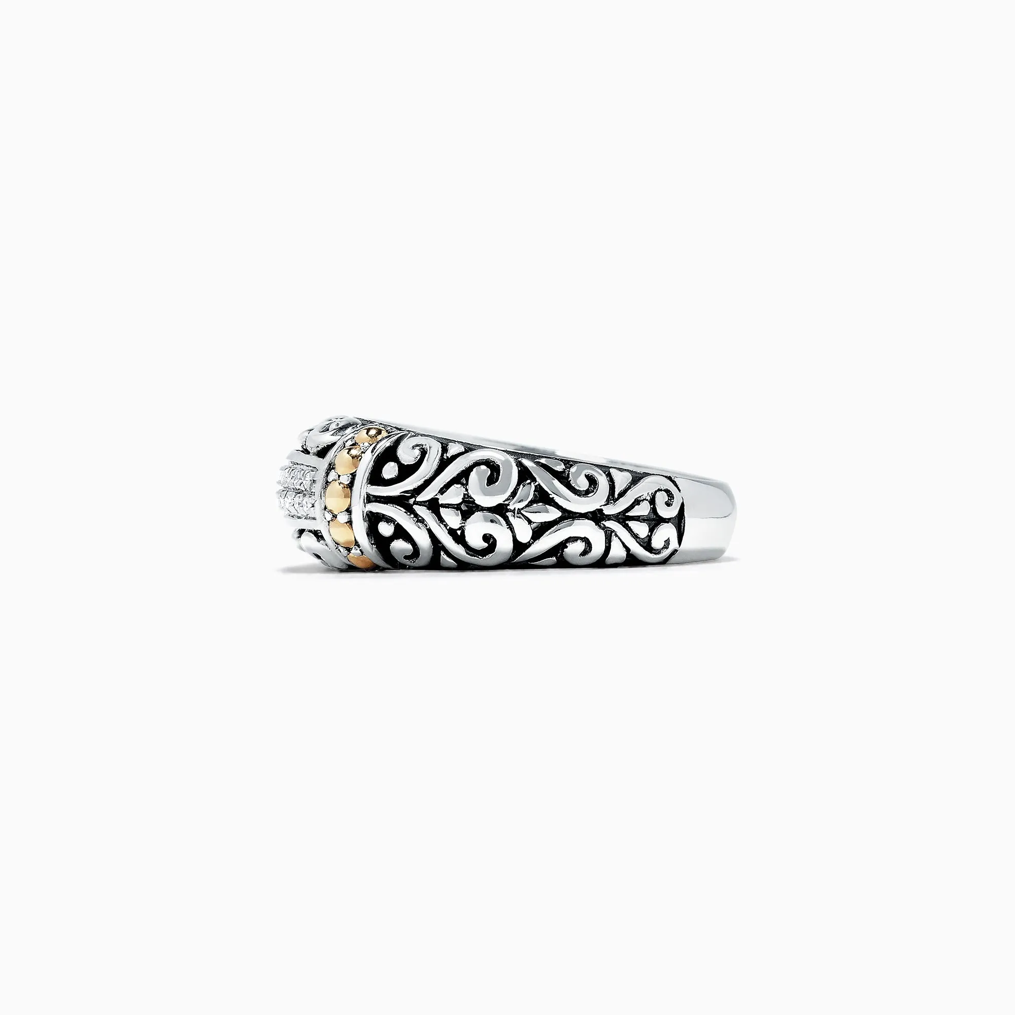 925 Classic Silver & Gold Diamond Ring, .07 TCW sold by Effy product image thumbnail 3