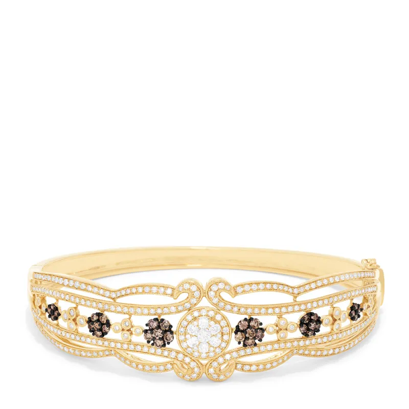14K Yellow Gold Diamond Filigree Bangle, 2.03 TCW sold by Effy