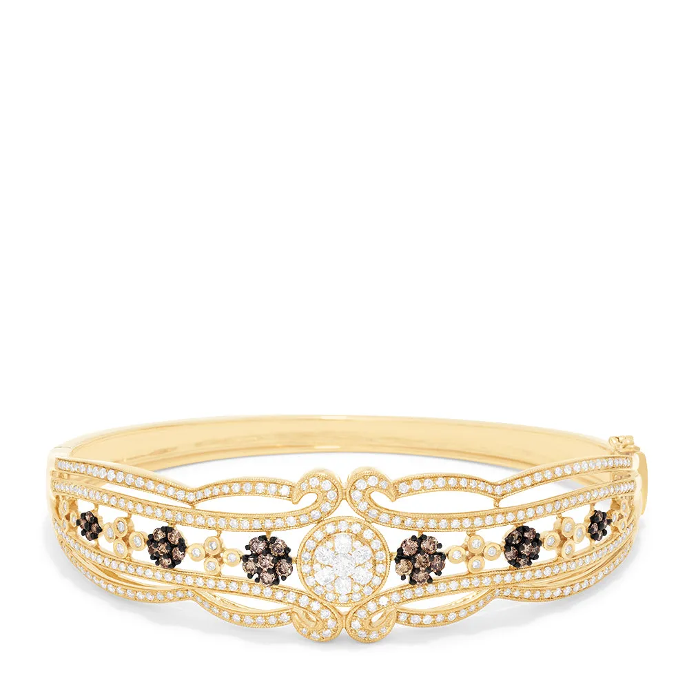 14K Yellow Gold Diamond Filigree Bangle, 2.03 TCW sold by Effy