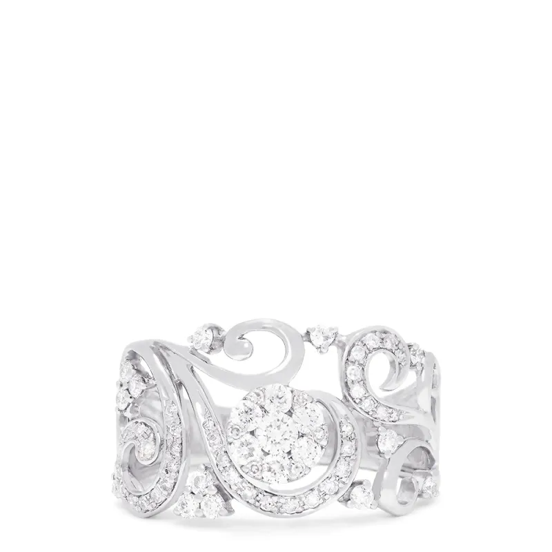 Bouquet 14K White Gold Diamond Filigree Ring, 0.53 TCW sold by Effy