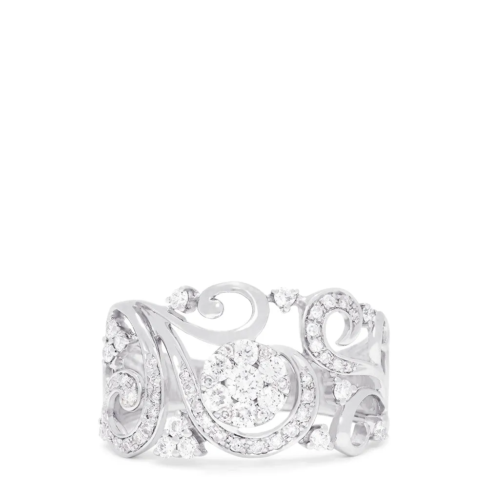 Bouquet 14K White Gold Diamond Filigree Ring, 0.53 TCW sold by Effy
