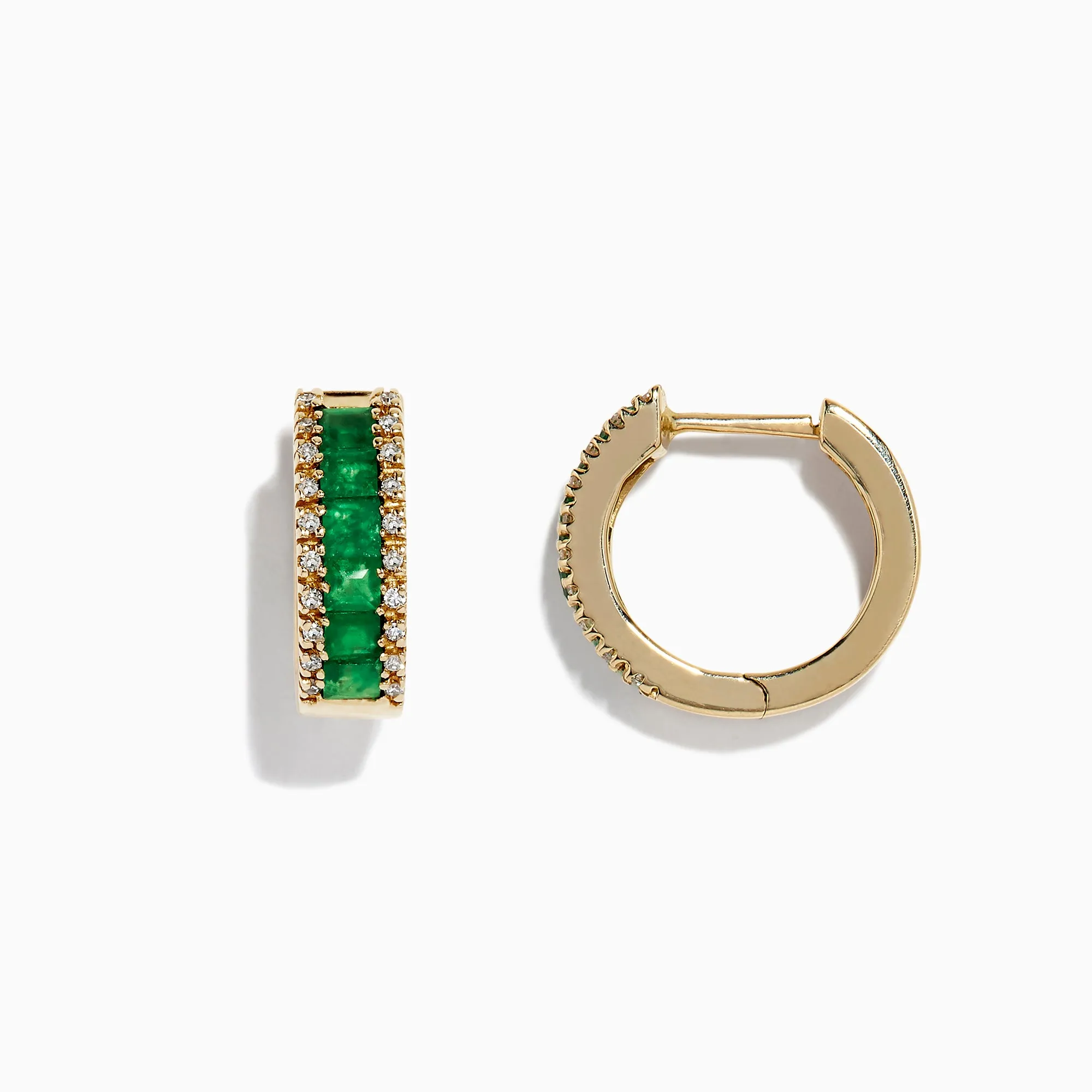 Brasilica 14K Yellow Gold Emerald and Diamond Earrings, 1.53 TCW sold by Effy product image thumbnail 2