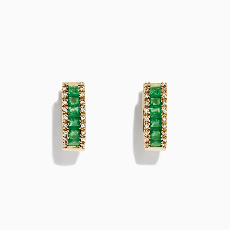 Brasilica 14K Yellow Gold Emerald and Diamond Earrings, 1.53 TCW sold by Effy