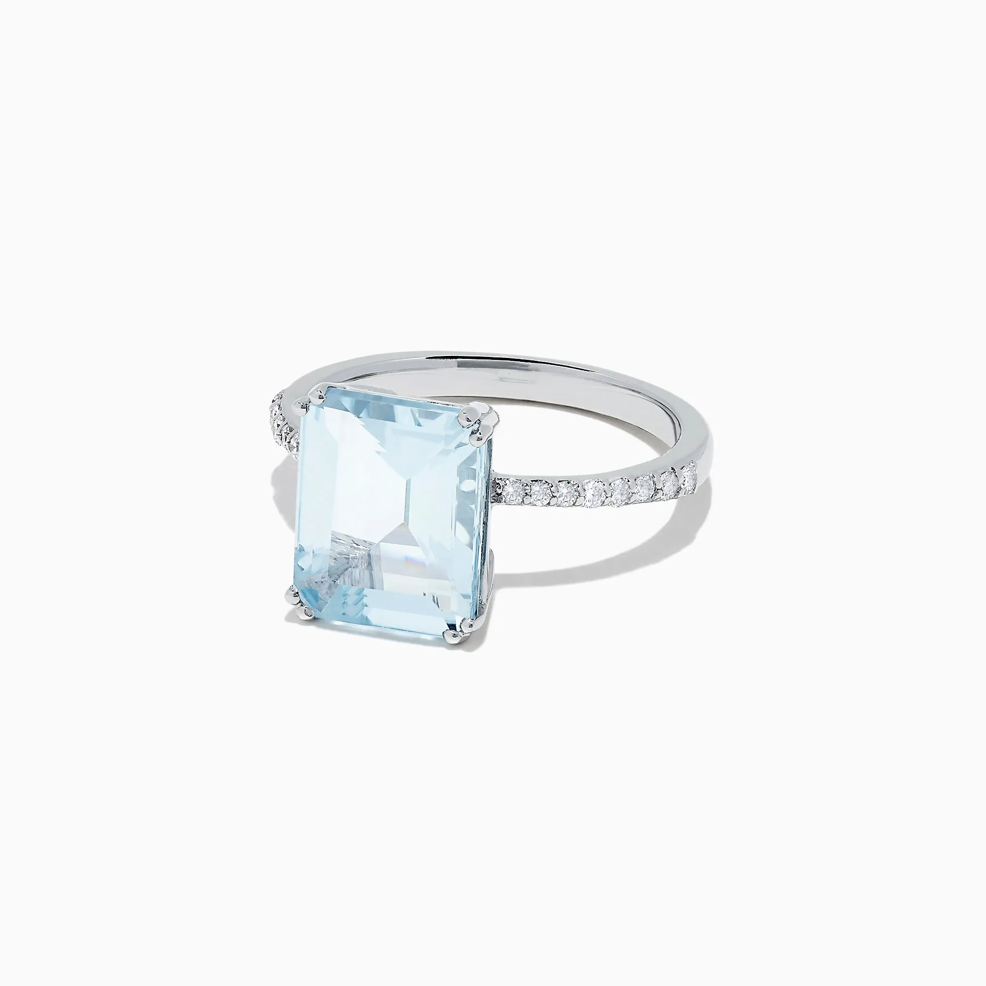 Aquarius 14K White Gold Aquamarine and Diamond Ring, 3.96 TCW sold by Effy product image thumbnail 2