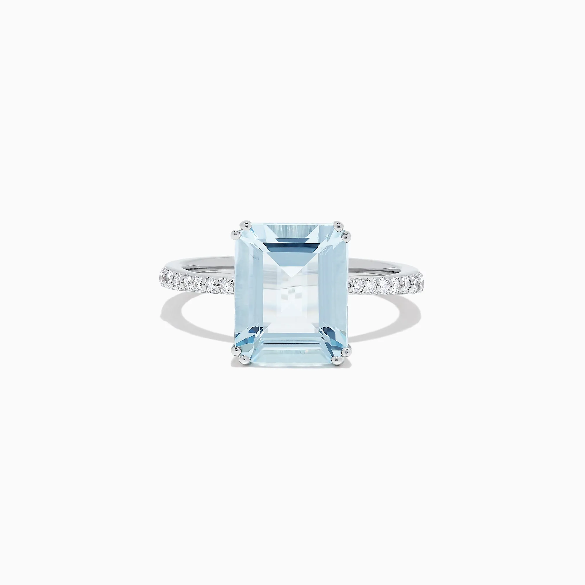 Aquarius 14K White Gold Aquamarine and Diamond Ring, 3.96 TCW sold by Effy