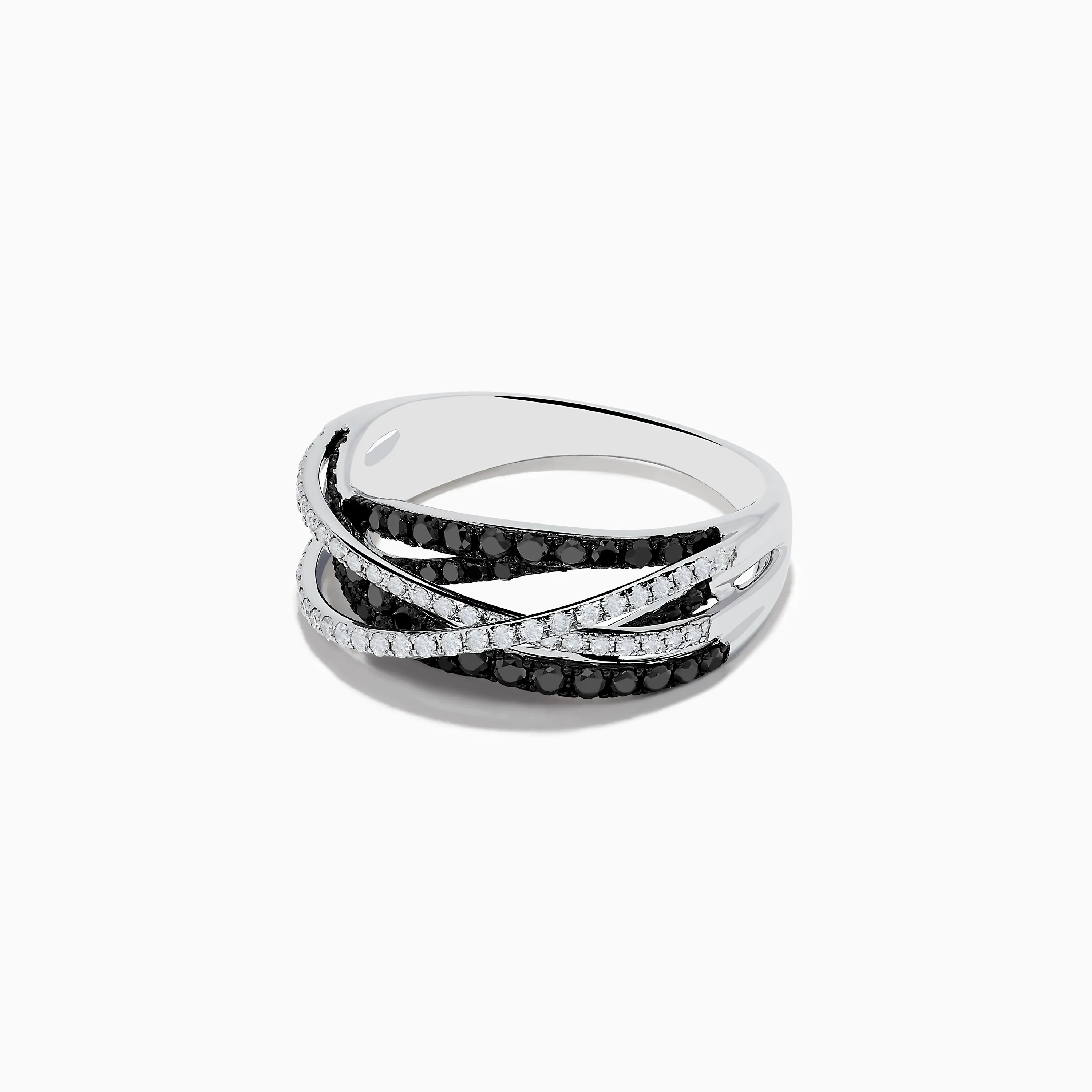 14K White Gold Black and White Diamond Ring, .72 TCW sold by Effy product image thumbnail 2