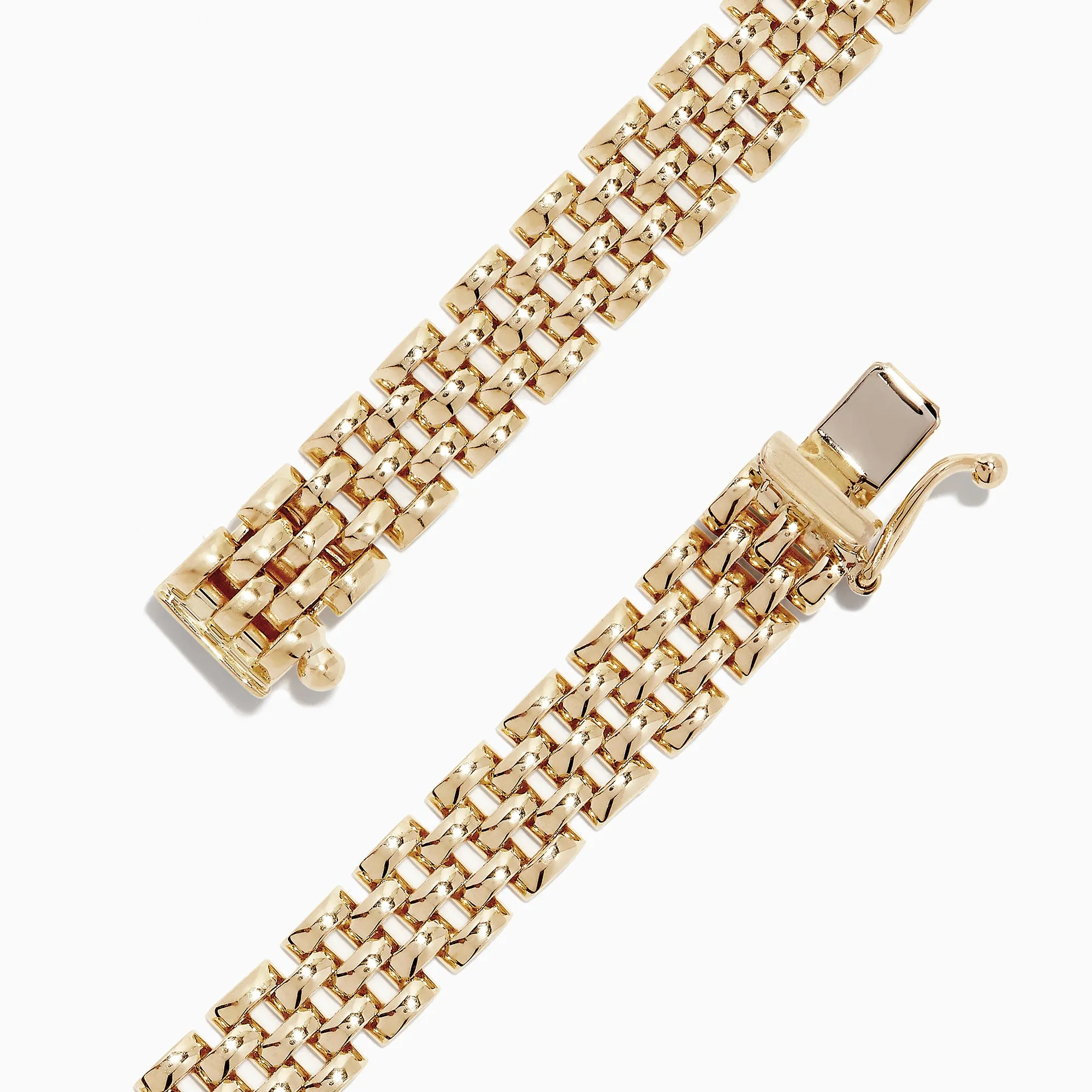 Signature 14K 2-Tone Gold Diamond and Emerald 7" Bracelet, 1.35 TCW sold by Effy product image thumbnail 2