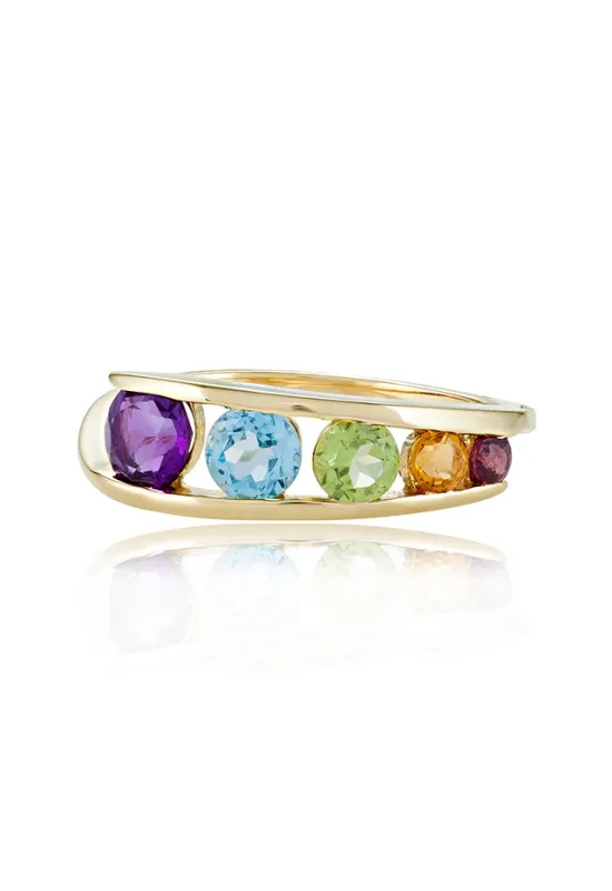 Mosaic 14K Yellow Gold Multi Gemstone Ring, 1.33 TCW sold by Effy