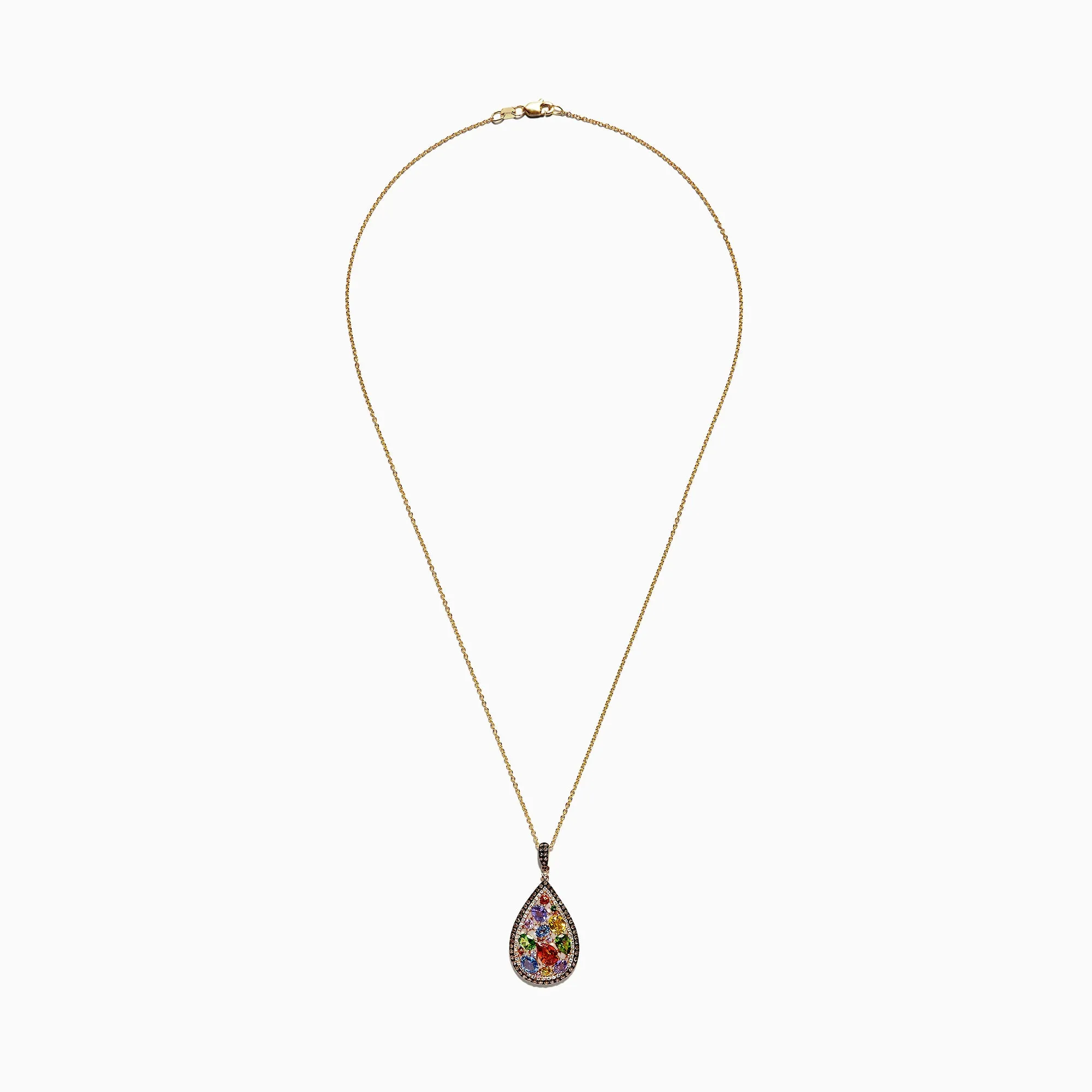 Watercolors 14K Yellow Gold Multi Sapphire & Diamond Pendant, 4.21 TCW sold by Effy product image thumbnail 2
