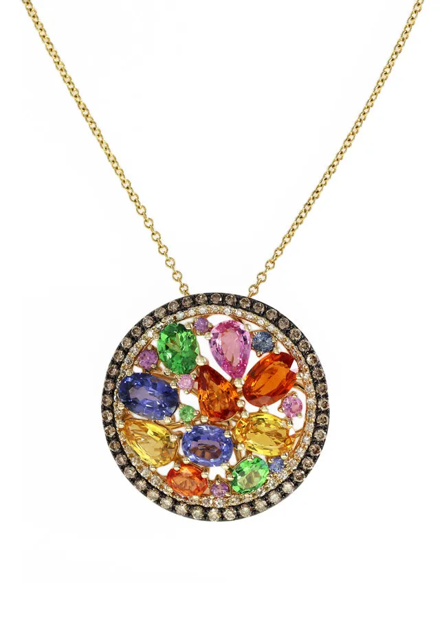 Watercolors Multi Sapphire & Diamond Pendant, 5.11 TCW sold by Effy