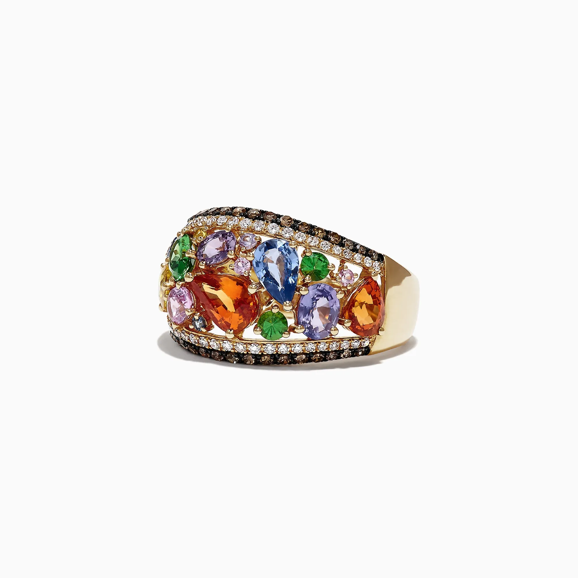 Watercolors 14K Yellow Gold Multi Sapphire & Diamond Ring, 4.00 TCW sold by Effy product image thumbnail 2