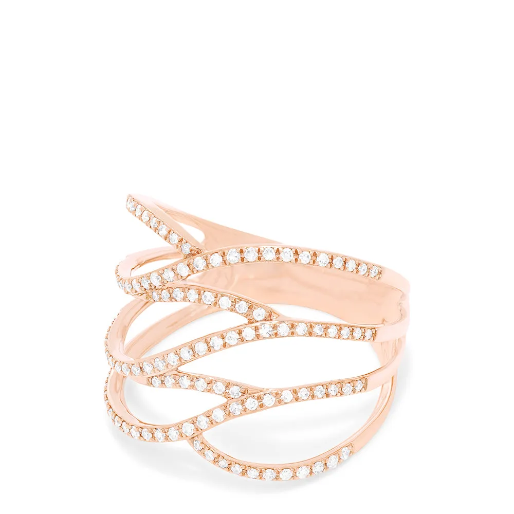 Pave Rose 14K Rose Gold Diamond Negative Space Ring, 0.43 TCW sold by Effy product image thumbnail 2