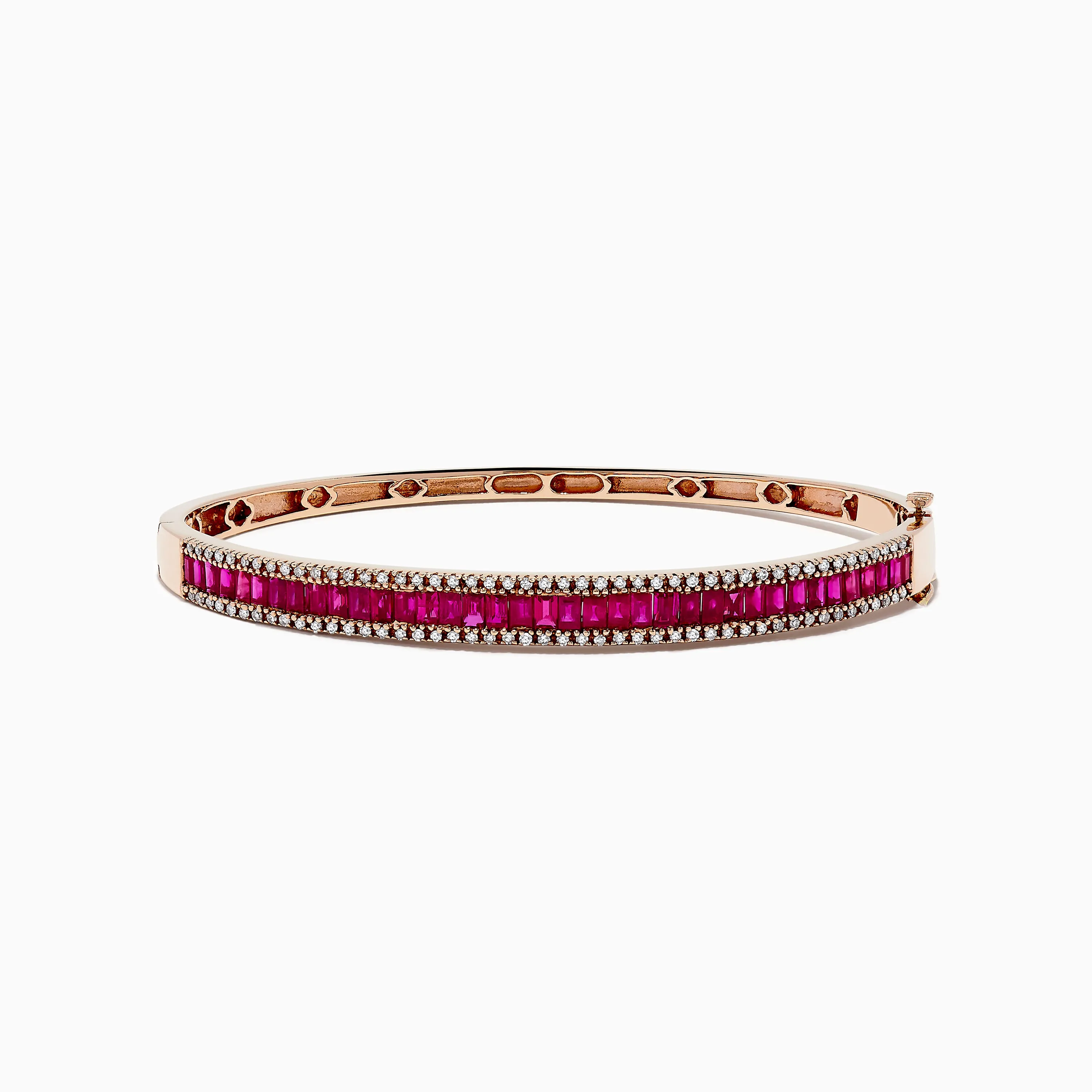 Ruby Royale 14K Rose Gold Ruby and Diamond Bangle, 3.93 TCW sold by Effy