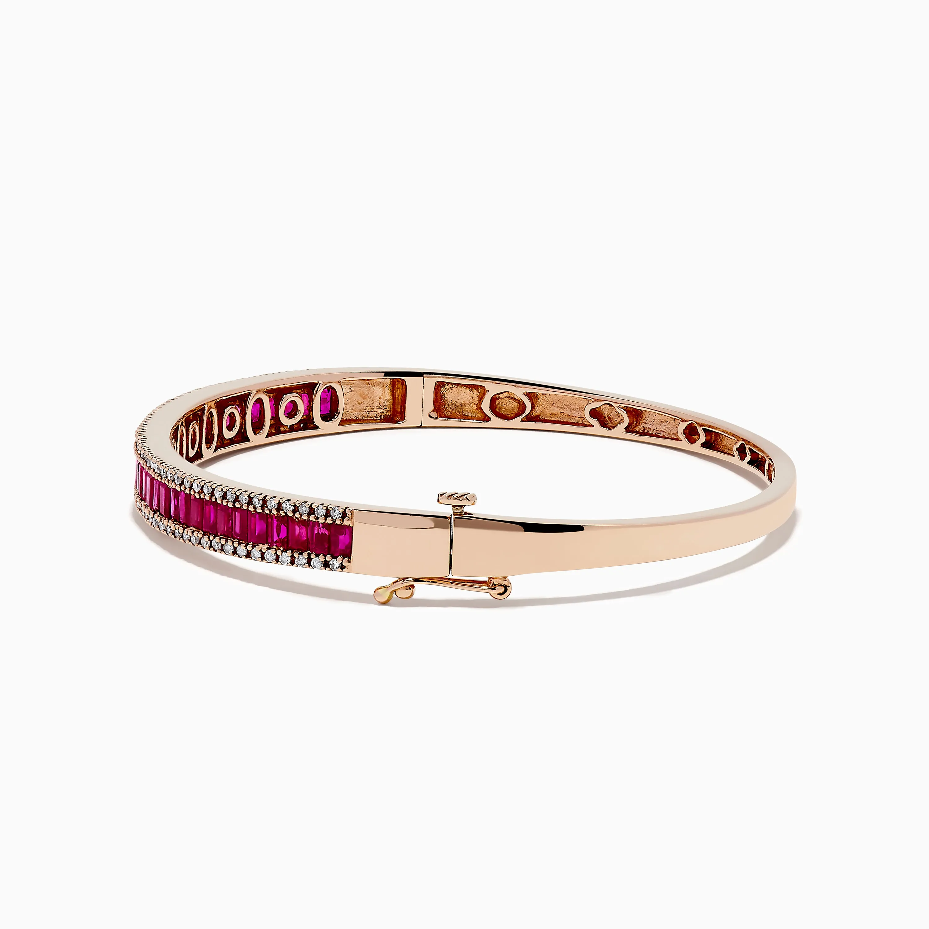 Ruby Royale 14K Rose Gold Ruby and Diamond Bangle, 3.93 TCW sold by Effy product image thumbnail 2