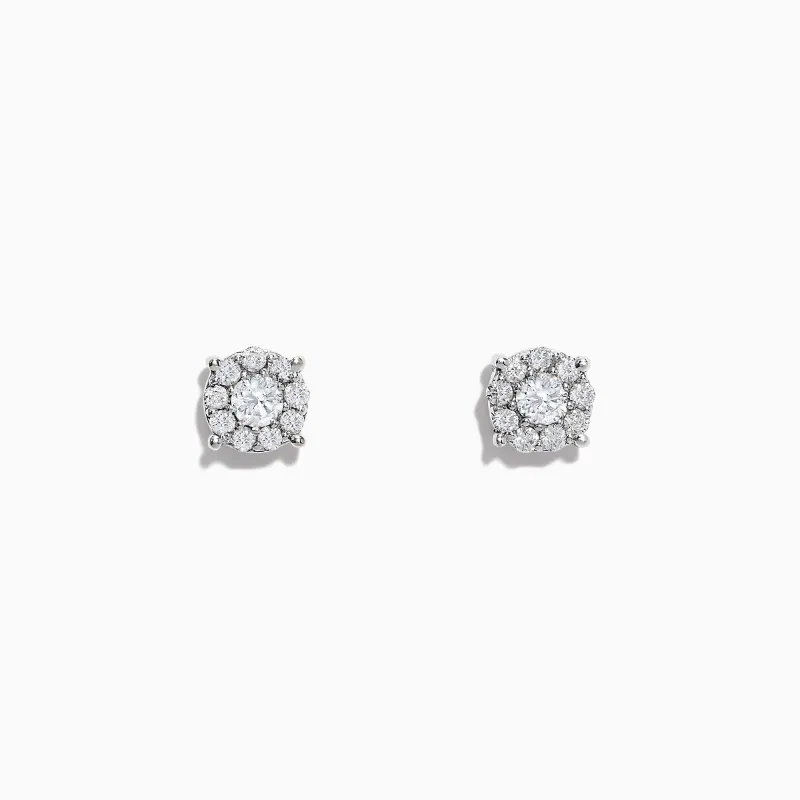 Bouquet 14K White Gold Diamond Cluster Stud Earrings, 0.50 TCW sold by Effy