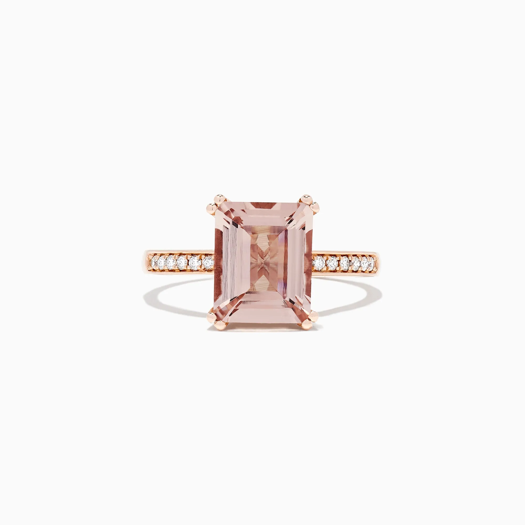 Blush 14K Rose Gold Morganite and Diamond Ring, 2.64 TCW sold by Effy