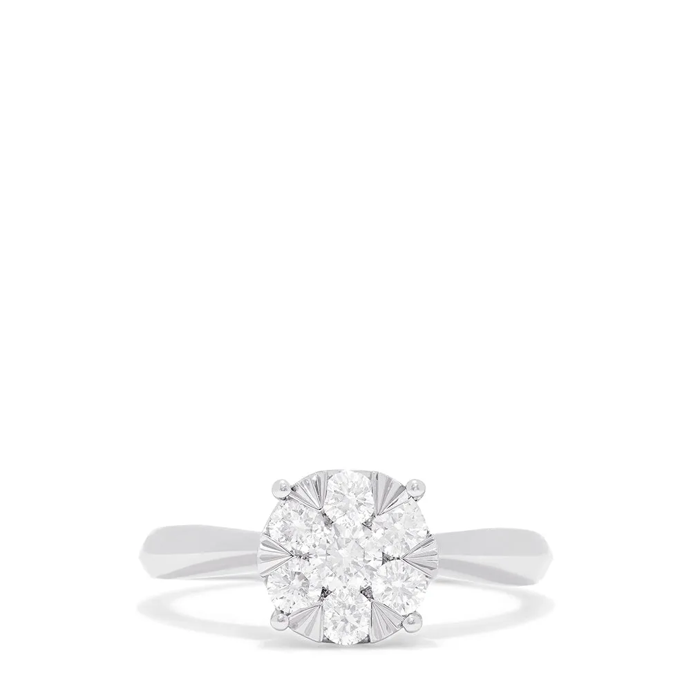 Bouquet 14K White Gold Diamond Engagement Ring, 0.57 TCW sold by Effy