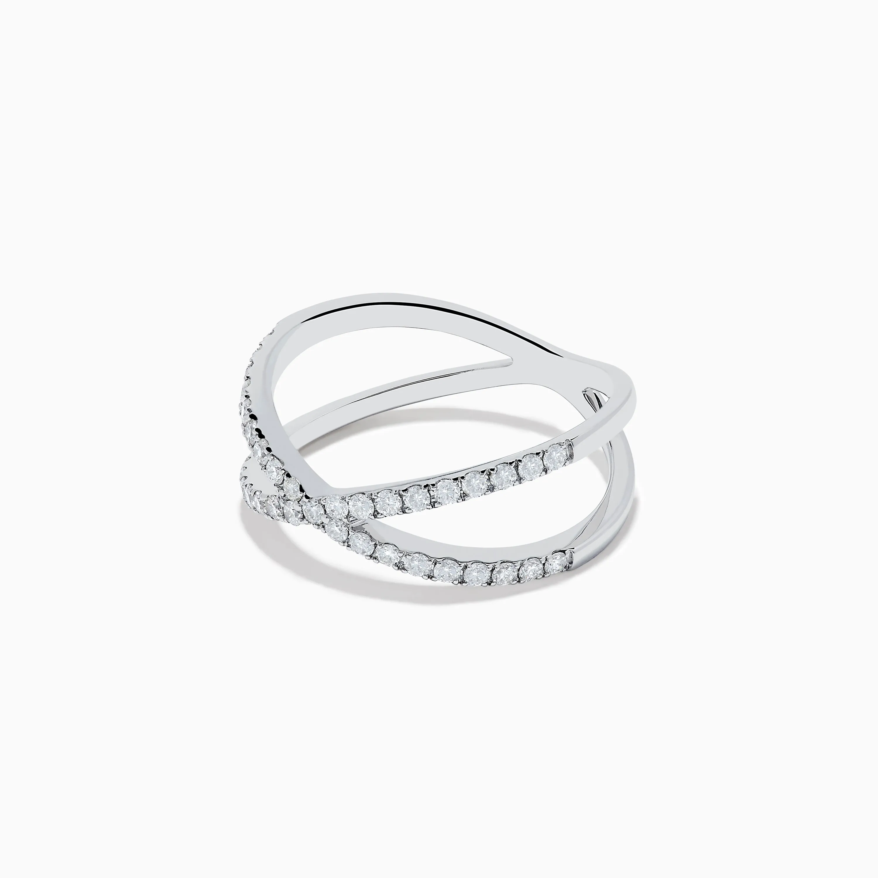 Pave Classica 14K White Gold Diamond Criss Cross Ring, 0.40 TCW sold by Effy product image thumbnail 2