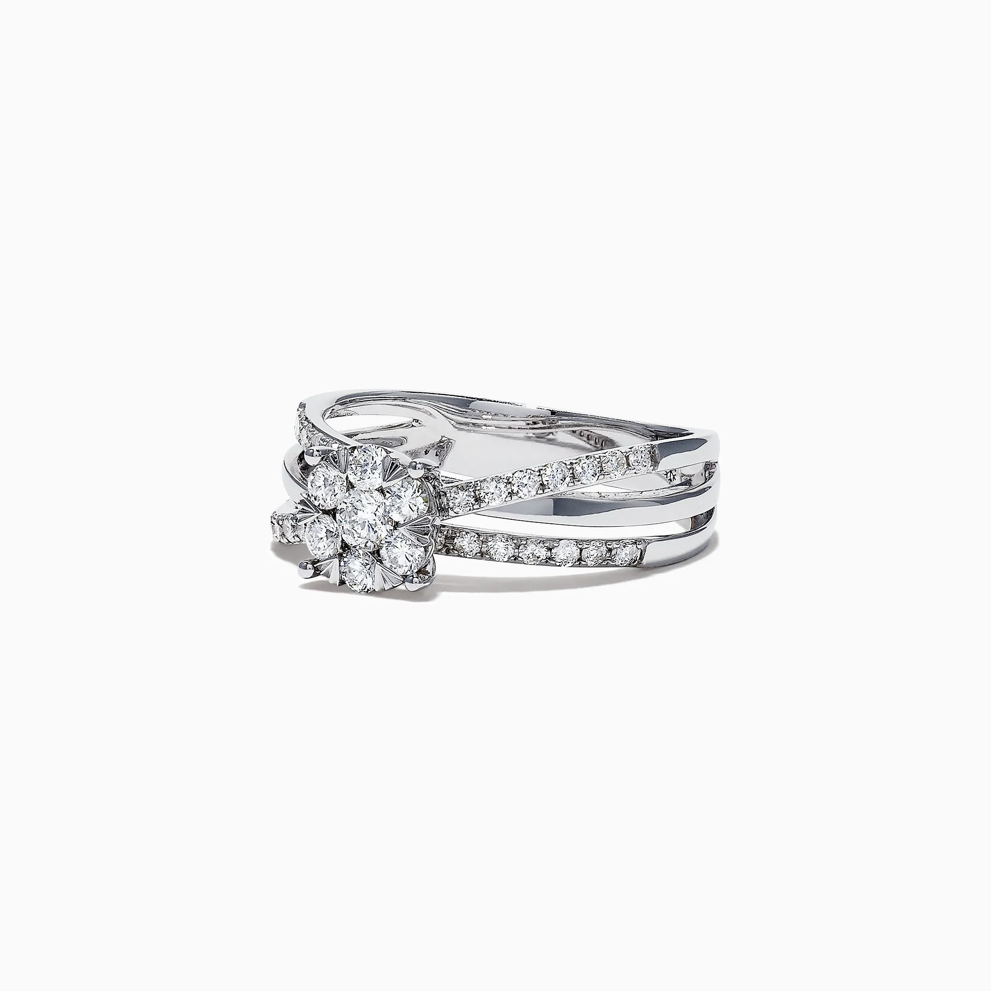 Bouquet 14K White Gold Diamond Crossover Cluster Ring, 0.39 TCW sold by Effy product image thumbnail 2