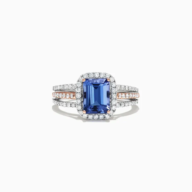 Nahla Siri 14K White and Rose Gold Tanzanite and Diamond Ring, 1.80 TCW sold by Effy