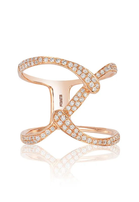 Pave Rose 14K Rose Gold Diamond Ring, 0.37 TCW sold by Effy