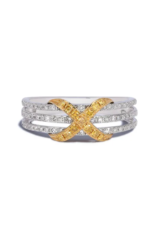 Canare 14K 2-Tone Gold Yellow and White Diamond Band, 0.35 TCW sold by Effy