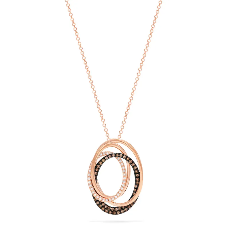 14K Rose Gold Espresso and White Diamond Pendant, 0.48 TCW sold by Effy