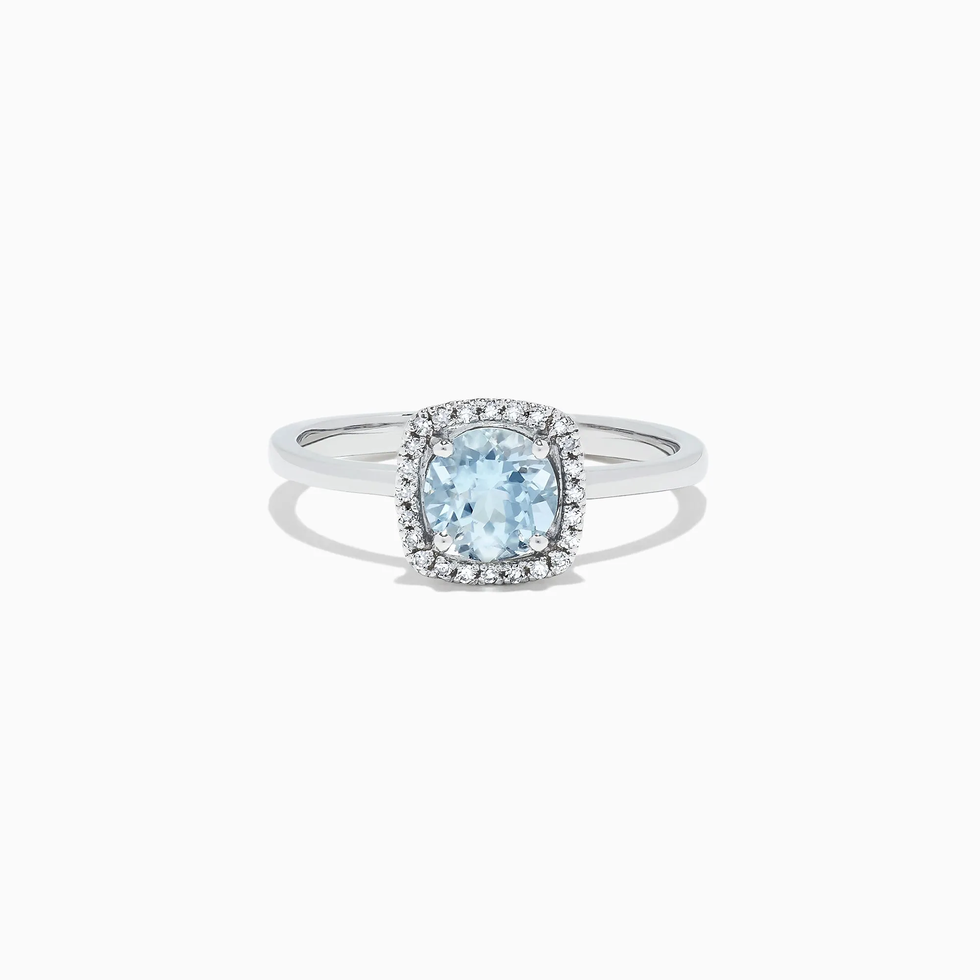 Aquarius 14K White Gold Aquamarine and Diamond Ring, 0.78 TCW sold by Effy
