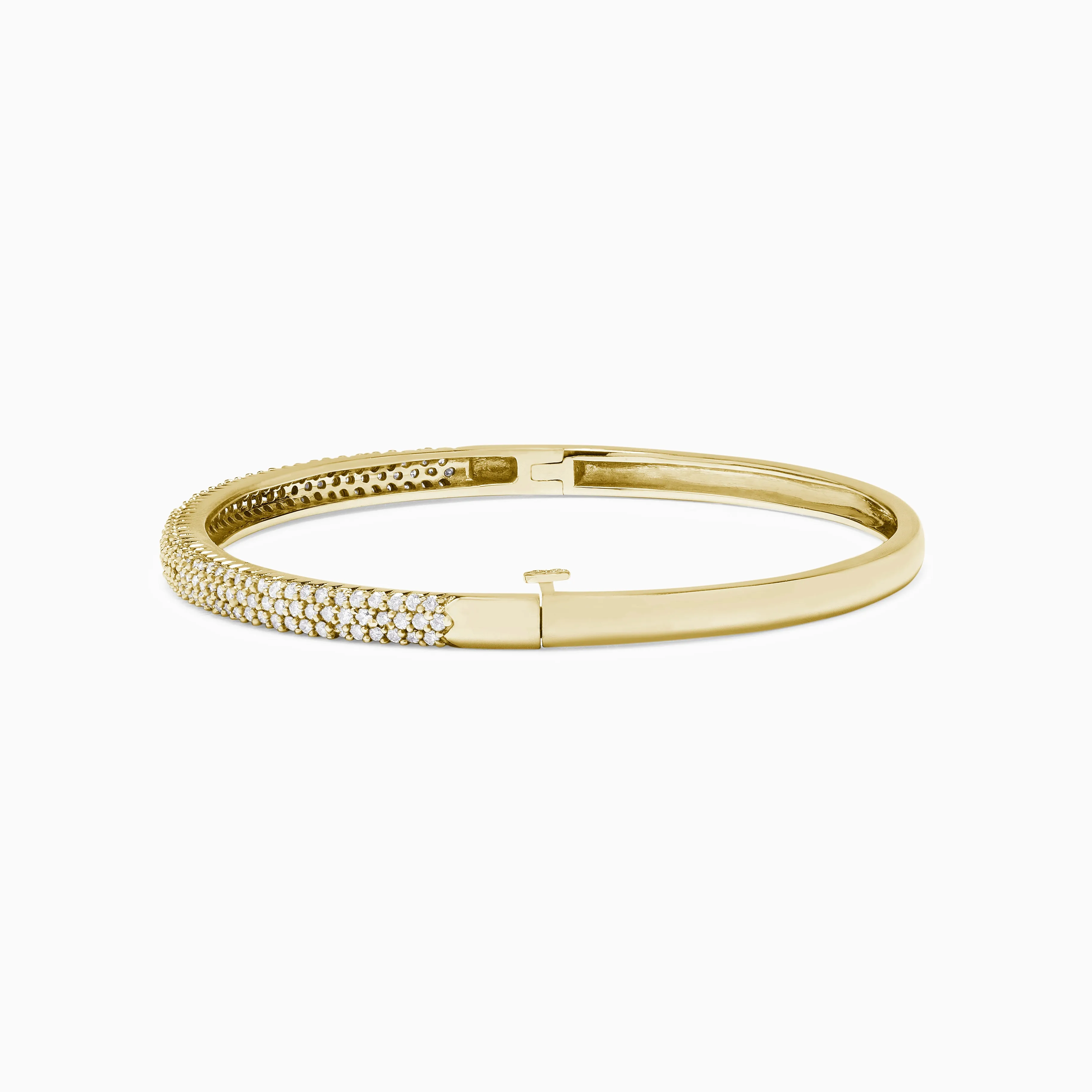 D'Oro 14K Yellow Gold Pave Diamond Bangle, 1.20 TCW sold by Effy product image thumbnail 2
