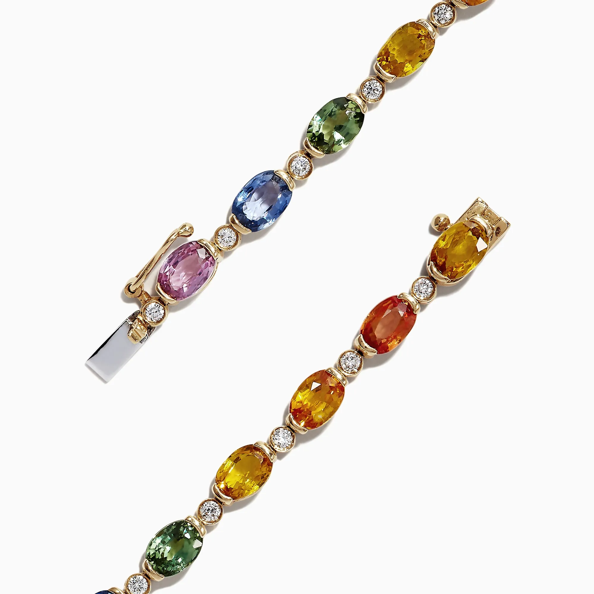 Watercolors 14K Yellow Gold Sapphire and Diamond Bracelet, 11.20 TCW sold by Effy product image thumbnail 2