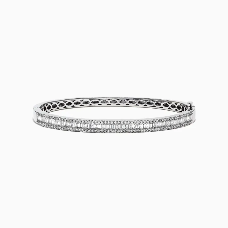 Classique 14K White Gold Diamond Bangle 1.22 TCW sold by Effy