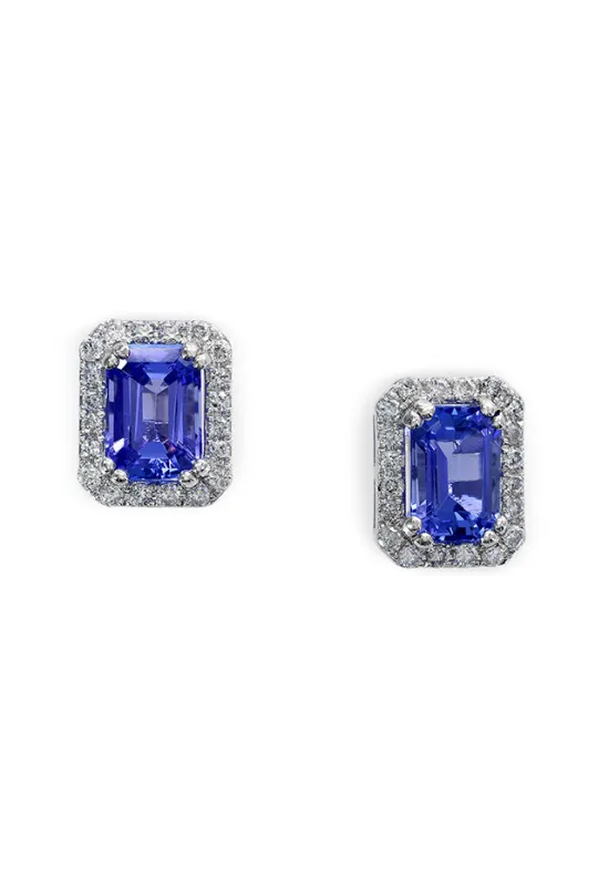 14K White Gold Tanzanite and Diamond Earrings, 1.96 TCW sold by Effy
