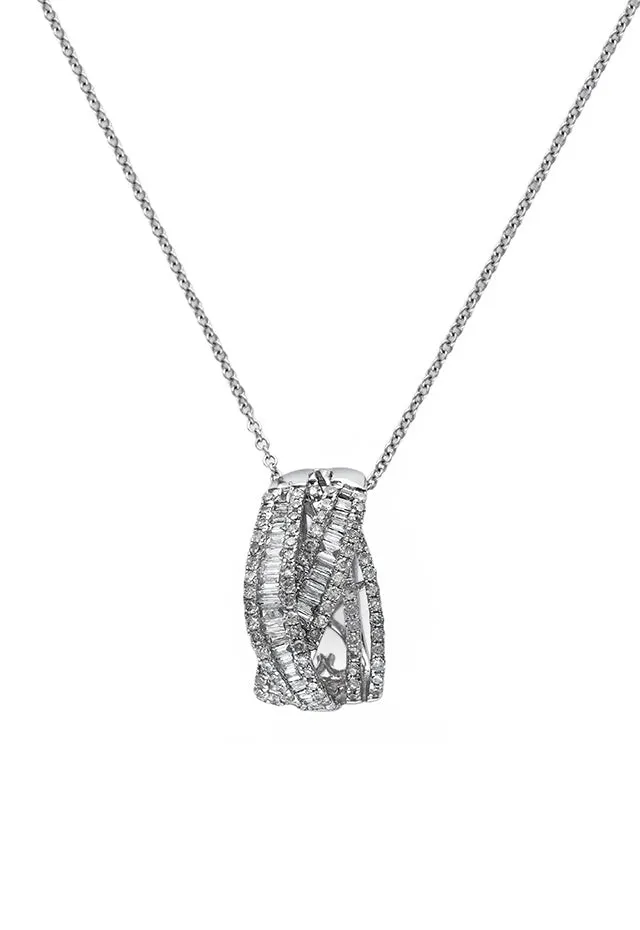 Pave Classica 14K White Gold Diamond Pendant, 0.75 TCW sold by Effy