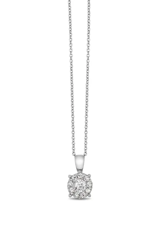 Bouquet 14K White Gold Diamond Cluster Pendant, 0.47 TCW sold by Effy