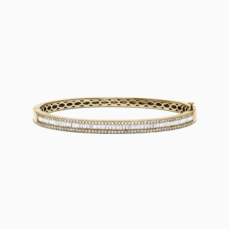 D'Oro 14K Yellow Gold Diamond Bangle sold by Effy