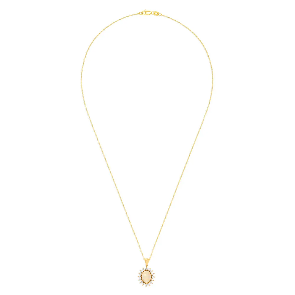 Aurora 14K Yellow Gold Opal and Diamond Pendant, 1.28 TCW sold by Effy product image thumbnail 2