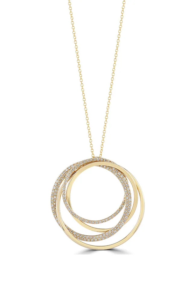 D'Oro 14K Yellow Gold Diamond Circles Pendant, 0.70 TCW sold by Effy