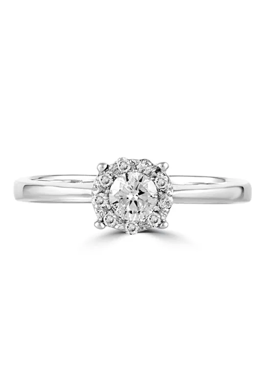Bouquet 14K White Gold Diamond Engagement Ring, 0.33 TCW sold by Effy