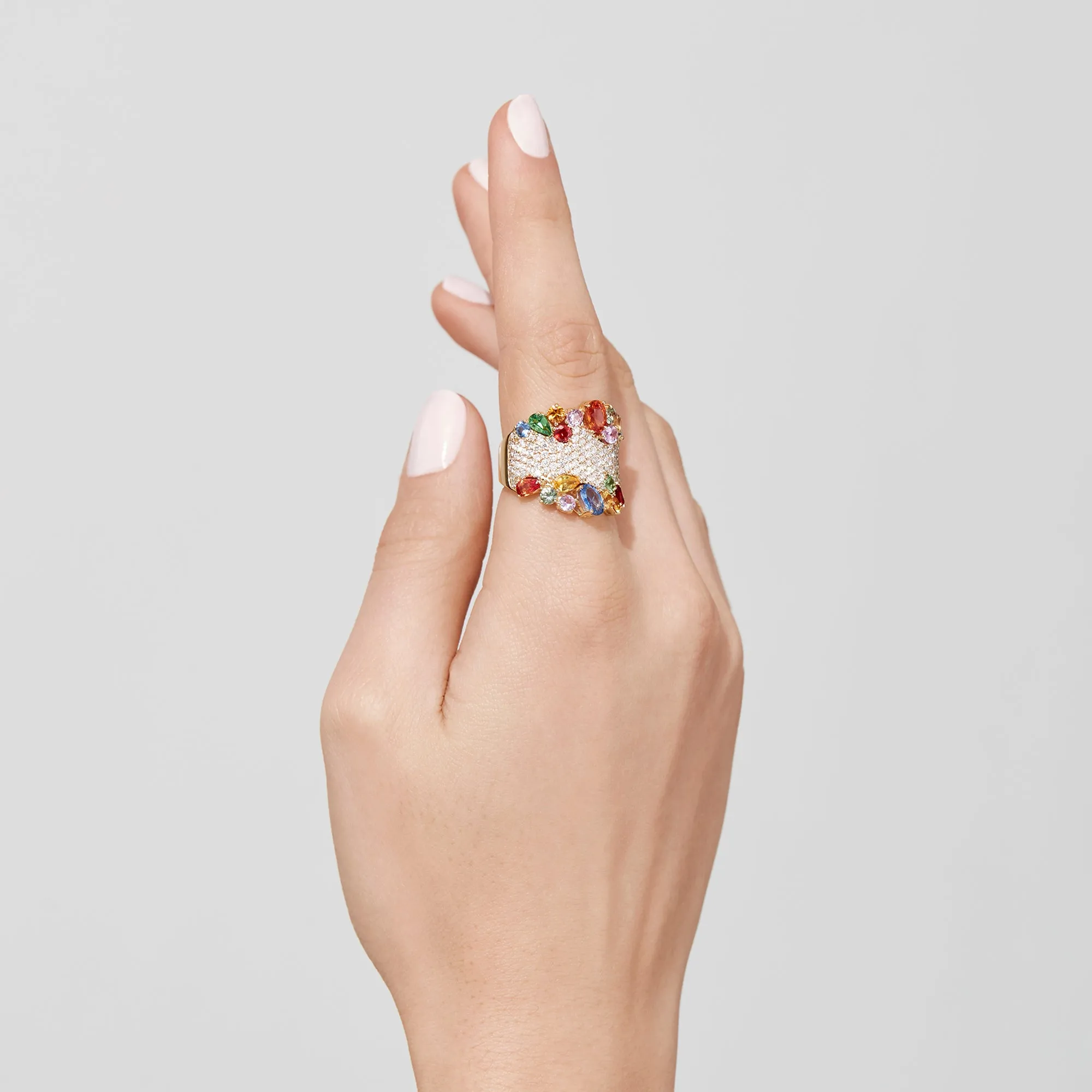 Watercolors 14K Yellow Gold Multi Sapphire and Diamond Ring, 5.59 TCW sold by Effy product image thumbnail 2